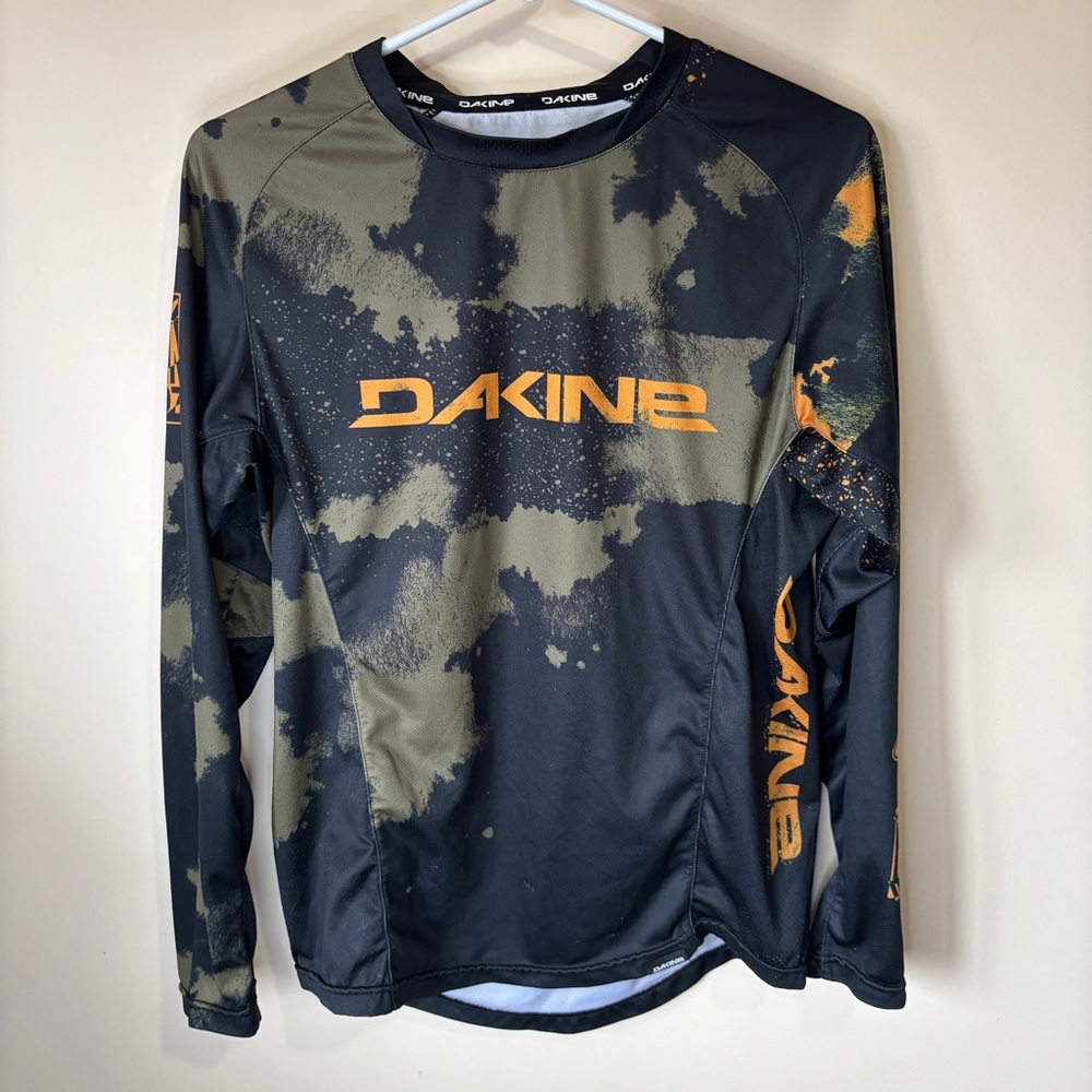 Dakine Men’s Thrillium Long Sleeve Jersey Dark Olive & Orange